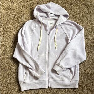 Aerie Soft Lavender Zip-Up Hoodie